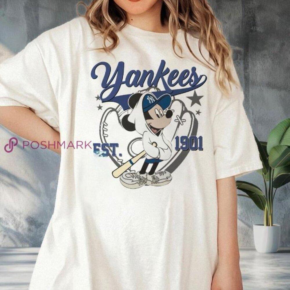 Baseball Mickey New York Yankees, Mickey Baseball Shirt Year Can Be Changed